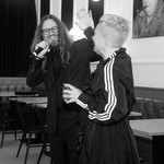 Someone shouted that we should high five... knowing that Kari hates high fives