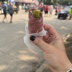 Pickle, Pastrami, Spicy cream cheese