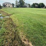 Tried to drive the green. Cleared this pond by about a foot, hahah