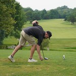 Carson steps up to the tee