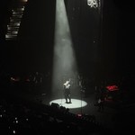 Thanking the crowd