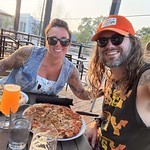 Home from camping. Haven’t showered. Smell like shit. But Kari wanted a patio pizza date, so…