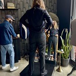 Trying on these fancy new clothes