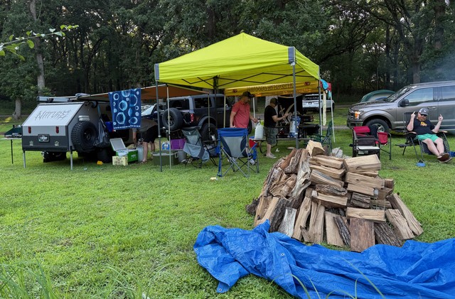 Back at camp... got some firewood to burn.