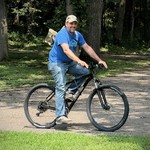 Camping - Chuck has arrived! and broought his bike