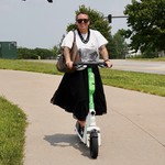 Scootin around the city
