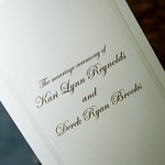 The marriage ceremony of Kari and Derek