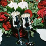 Drinks - Silver champagne flutes