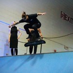 Blind and going for big flip tricks