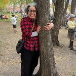 Happy tree hugger