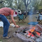 Toasting up some meats and cheeses