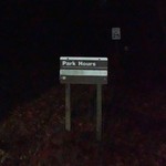 Signs - Park: closed. And dark.