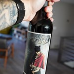 Opening up a nice bottle of Palermo Cabernet