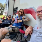 Jeff Reynolds - Hangin in the shade. Watchin the game. Waitin for Kari.