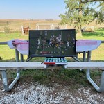 A funny place to be watching the Iowa game