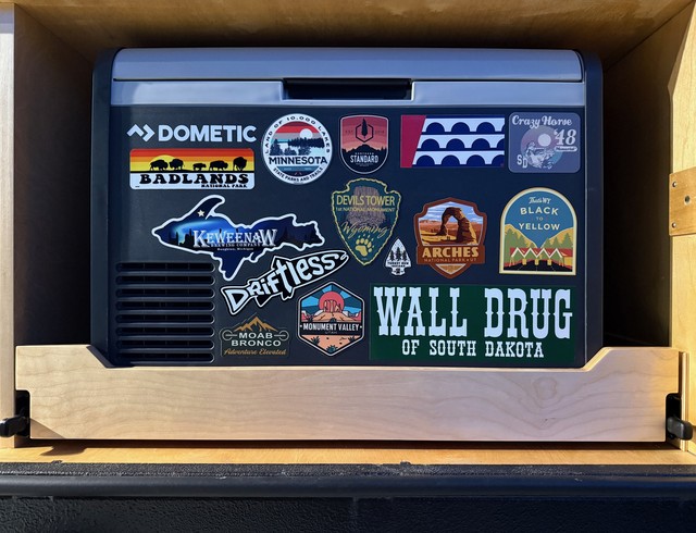 Been grabbing some stickers from various trips recently and decided to sticker bomb the Dometic 