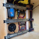 Got all the electronics tucked behind the drawer slides